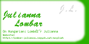 julianna lombar business card